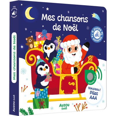 Mes premiers sonores - Mes chansons de noël - Livres enfants - Auzou