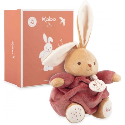 Peluche musicale lapin pour bébé, naissance - Patapouf bordeaux - Kaloo