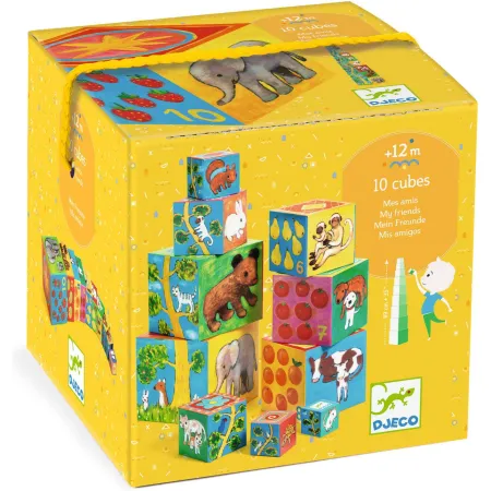 10 Cubes empilables - Mes Amis - Djeco