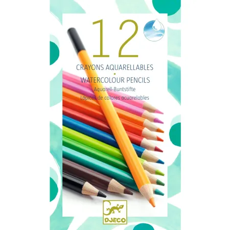 12 crayons aquarellables - dès 6 ans - Djeco