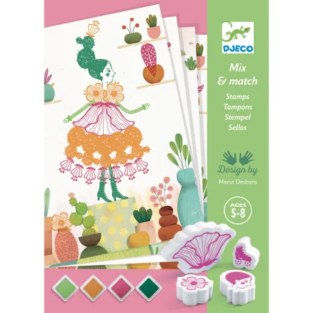 Tampons Flower Girls Mix & Match Dès 5 ans - Djeco