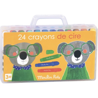 24 crayons de cire les Popipop - Moulin Roty