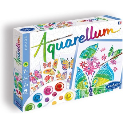 Aquarellum junior - papillons & fleurs - activité manuelle - sentosphère - Sentosphere