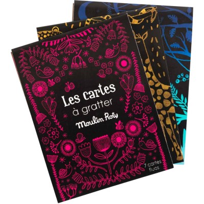 Cartes à gratter fluo - Moulin Roty