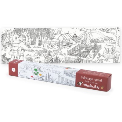 Coloriage Géant Le Jardinier Le jardin du Moulin - Moulin Roty