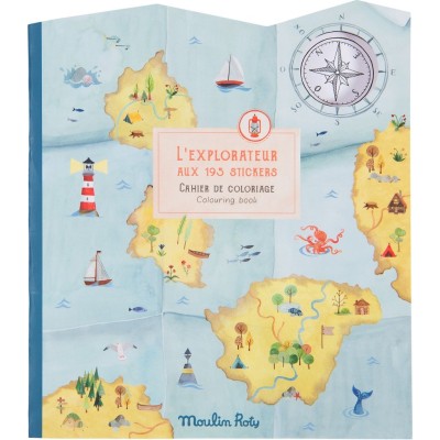 Cahier de Coloriage & Stickers L'Explorateur - Moulin Roty