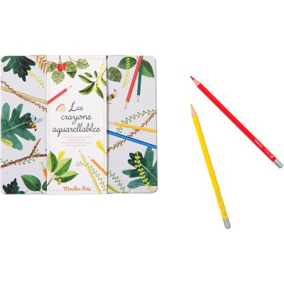 24 Crayons Aquarellables pour les Enfants - Moulin Roty
