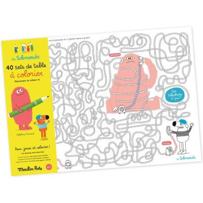 40 sets de tables à colorier Les Schmouks - Moulin Roty