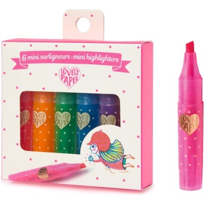 6 mini surligneurs - Djeco