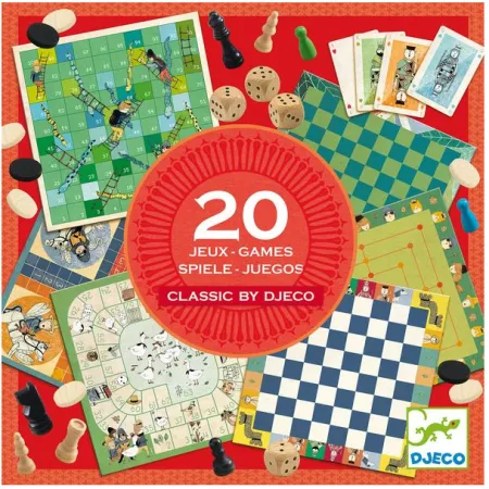 Coffret 20 Jeux Classiques - Jeu de société - Djeco