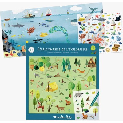 Décalcomanies Explorateur Le Jardin du Moulin - Moulin Roty
