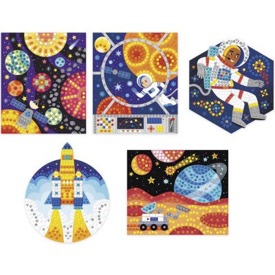 Coffret créatif mosaïque - Thème Espace, enfant 7 ans - Janod