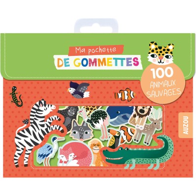 Ma pochette de gommettes - 100 animaux sauvages - Activités et loisirs créatifs - Auzou