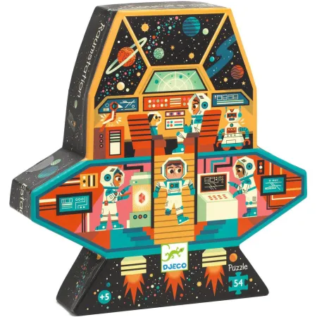 Puzzle silhouette 54 pièces : station spatiale - Djeco