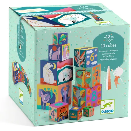 Empilable carré Animaux Sauvages - Djeco