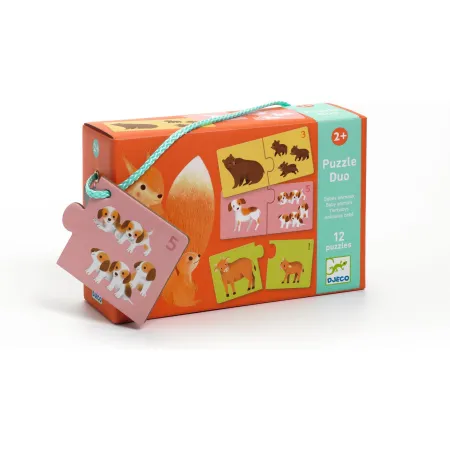 Puzzle Duo Bébés animaux 24 pcs - Djeco