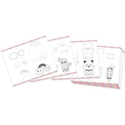 Coffret Créatif Dessin 20 Modèles Kawaii : Peinture par numéro & coloriage - Janod