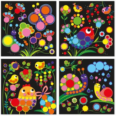 Coffret Créatif Gommettes Rondes - 3 ans : Mosaïque, gommettes & stickers - Janod