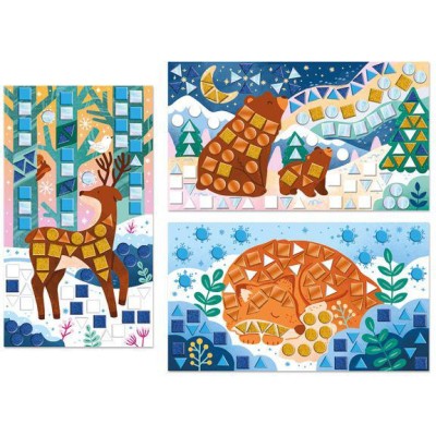 Mosaïques Bel Hiver : Mosaïque, gommettes & stickers - Janod