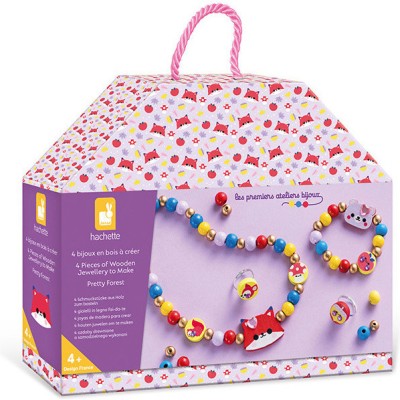 4 Bijoux En Bois Créer - Pretty Forest : Collection "Les Ateliers Bijoux" & Perles - Janod