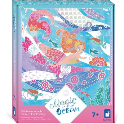 Magic Ocean - Peinture Aquarelle : Peinture par numéro & coloriage - Janod