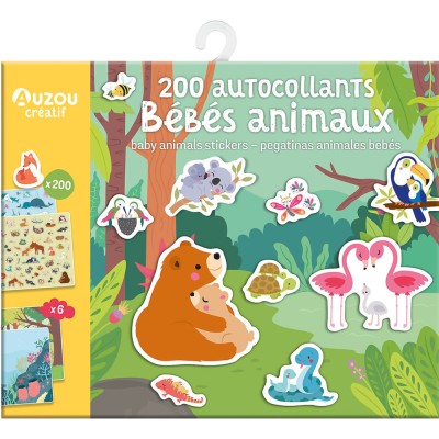 Ma pochette d'artiste - 200 autocollants bébés animaux - Activités et loisirs créatifs - Auzou