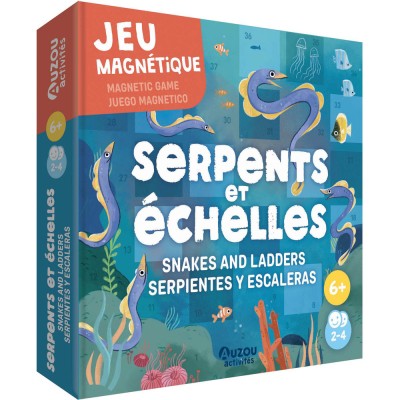 Jeu magnétique - Serpents et échelles - Activités et loisirs créatifs - Auzou
