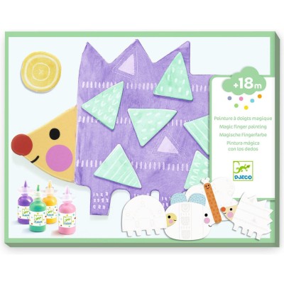 Peinture : peinture à doigts magique - petites formes - djeco