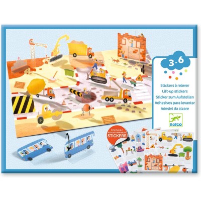 Stickers : stickers à relever - véhicules - djeco