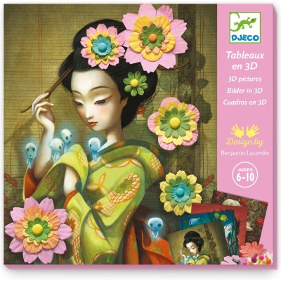 Tableaux en 3D Rock'n'Roses - Djeco