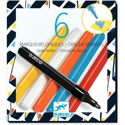 6 marqueurs opaques - street art - djeco