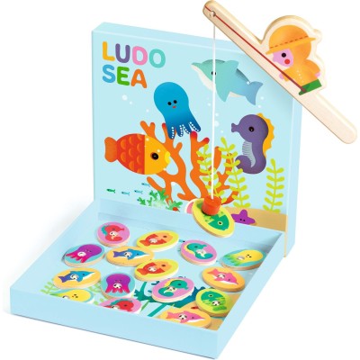 Jeux educatifs bois -ludo sea - 4 jeux - djeco