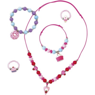 Kit Créatif - 5 Bijoux Gourmandises à Créer : Collection "Les Ateliers Bijoux" & Perles - Janod