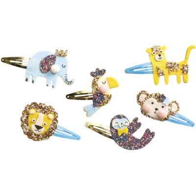 6 Barrettes Exotic Animals à Créer : Collection "Les Ateliers Bijoux" & Perles - Janod