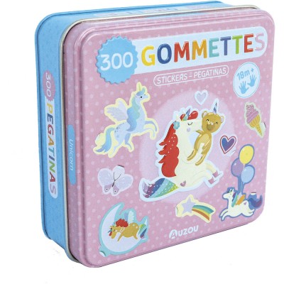 Boîte de gommettes métal - Les licornes - Activités et loisirs créatifs - Auzou