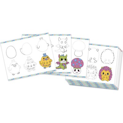 Coffret Créatif Dessin 20 Coloriages avec Feutres pailletés : Peinture par numéro & coloriage - Janod