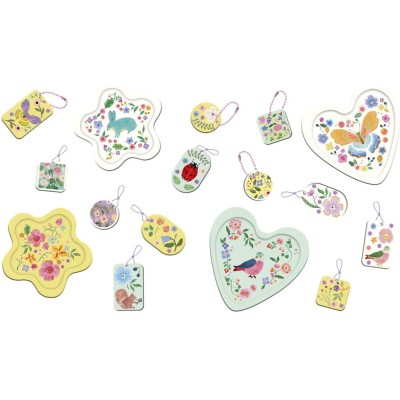 Kit Créatif - 16 Créations en Moulage Jardin Fleuri : Collection "Les Ateliers Déco" - Janod