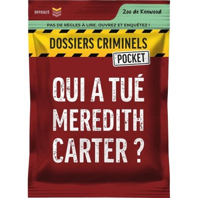 Qui Tué Meredith Carter ? - Dossiers Criminels Pocket - Jeu d'Enquête