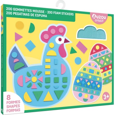 Ma pochette d'artiste - 200 gommettes mousse - Activités et loisirs créatifs - Auzou