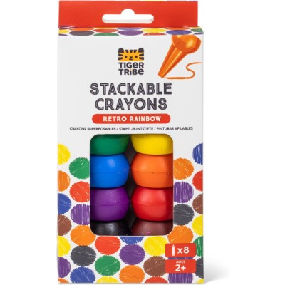 Crayons Empilables Arc-ciel - Dessin dès 3 ans - Tiger Tribe