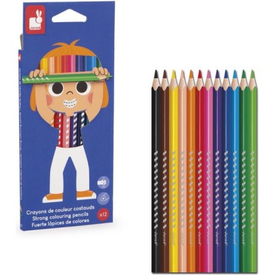 Crayons de Couleur x12 : Peinture par numéro & coloriage - Janod