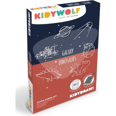 Cartes supplémentaires Kidydraw Mini Galaxy et Dinosaures - Kidywolf