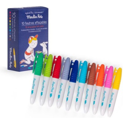 10 feutres effaçable Super Petit - Moulin Roty