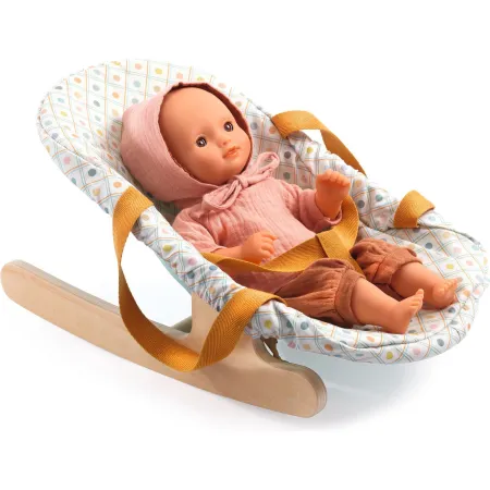 Accessoire pour poupon poméa : transat à bascule - Djeco