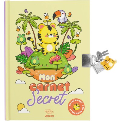 Ma papeterie créative - Mon carnet secret - Porte-clé tigre - Activités et loisirs créatifs - Auzou