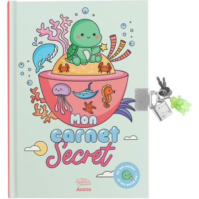 Ma papeterie créative - Mon carnet secret - Porte-clé tortue - Activités et loisirs créatifs - Auzou