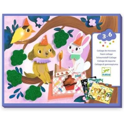 Collage de mousse : fêtes scintillantes - djeco