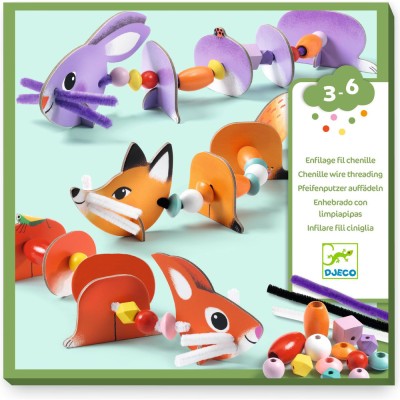 Enfilage : animaux mignons - djeco