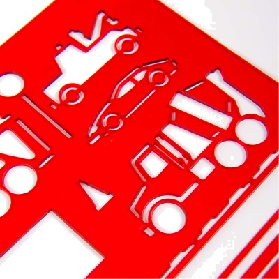 Pochoirs à dessin Véhicules Aujourd'hui c'est mercredi - Moulin Roty