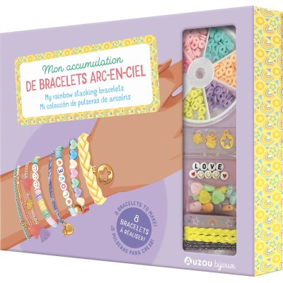 Ma boîte à bijoux - Mon accumulation de bracelets arc-ciel - Activités et loisirs créatifs - Auzou